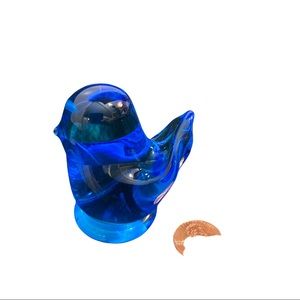 Leo Ward Art Glass Handmade Vintage Bluebird of Happiness